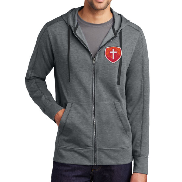 Sport Tek PosiCharge Tri Blend Wicking Fleece Full Zip Hooded Jacket - Embroidered Logo Thumbnail