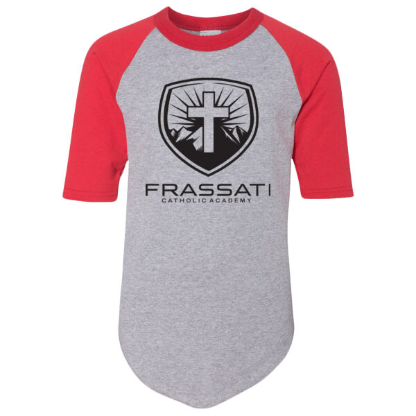 Youth Three Quarter Sleeve Baseball Jersey - Printed Logo Thumbnail