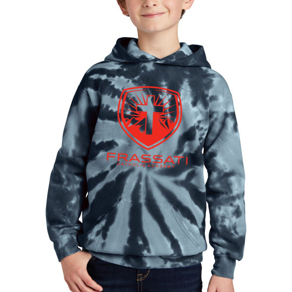 Port & Company Youth Tie Dye Pullover Hooded Sweatshirt - Printed Logo Thumbnail