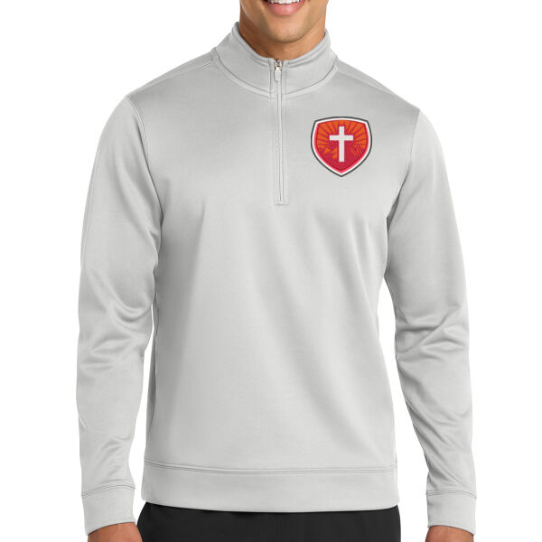 Port & Co Performance Fleece 1/4 Zip Pullover Sweatshirt - Embroidered Logo Thumbnail