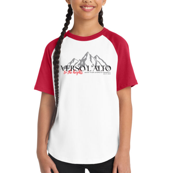 Sport Tek Youth Short Sleeve Colorblock Raglan Jersey - Printed Logos Thumbnail